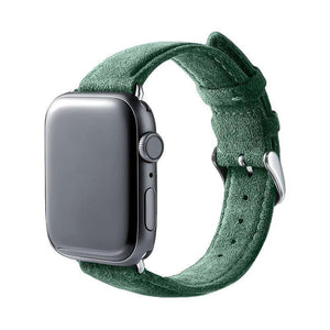 Alcantara Apple Watch Band With Buckle - Midnight Green - 42/44/45/46mm & Ultra (49mm) - Christmas Edition - Alcanside