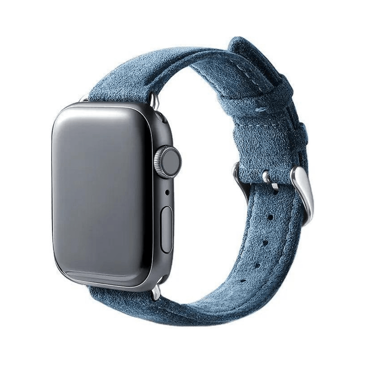 Alcantara Apple Watch Band With Buckle - Ocean Blue - 42/44/45/46mm & Ultra (49mm) - Alcanside