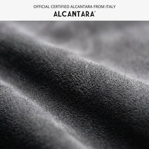 Alcantara Apple Watch Band With Buckle - Space Grey With Red Stitching - 42/44/45/46mm & Ultra (49mm) - Alcanside