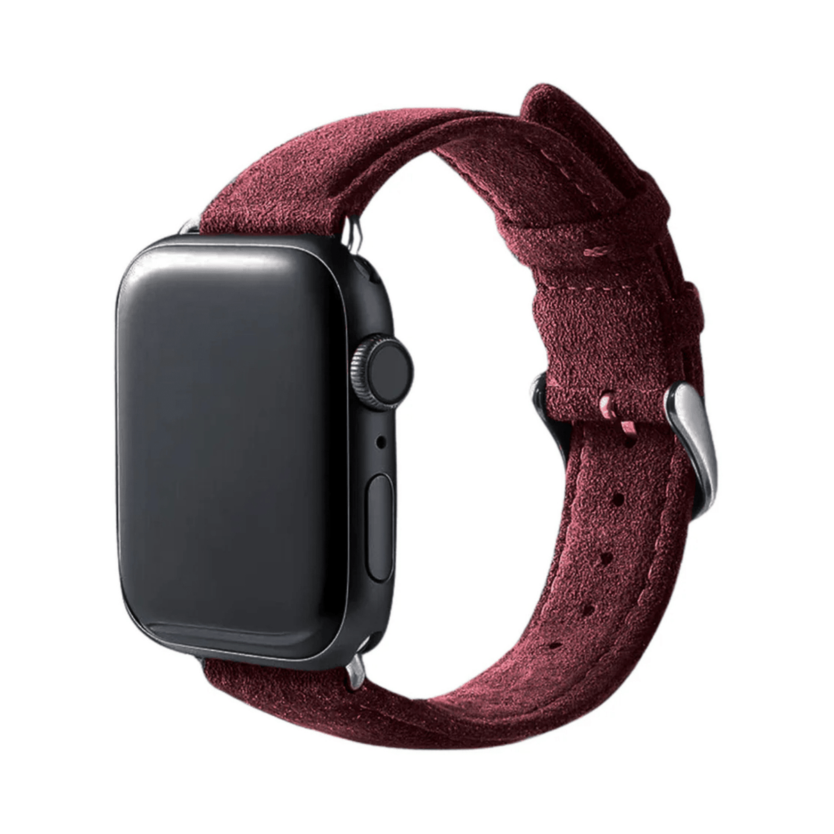Alcantara Apple Watch Band With Buckle - Wine Red - 38/40/41/42mm - Alcanside
