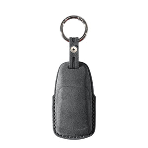 Alcantara Car Key Fob Cover for Audi | Model A with Buckle - Space Grey - Alcanside