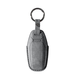 Alcantara Car Key Fob Cover for Audi | Model E with Buckle - Space Grey - Alcanside