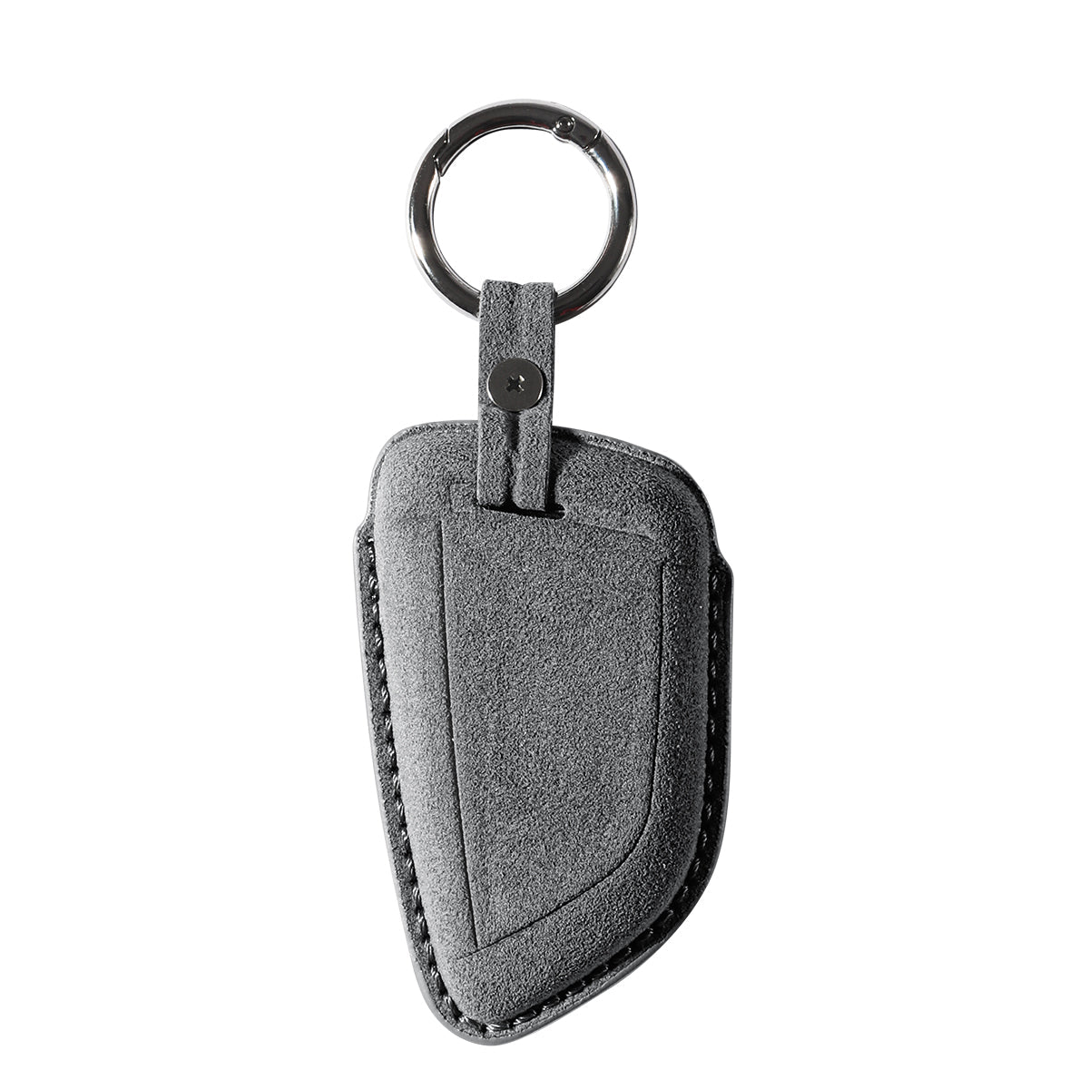 Alcantara Car Key Fob Cover for BMW | Model B with Buckle - Space Grey - Alcanside