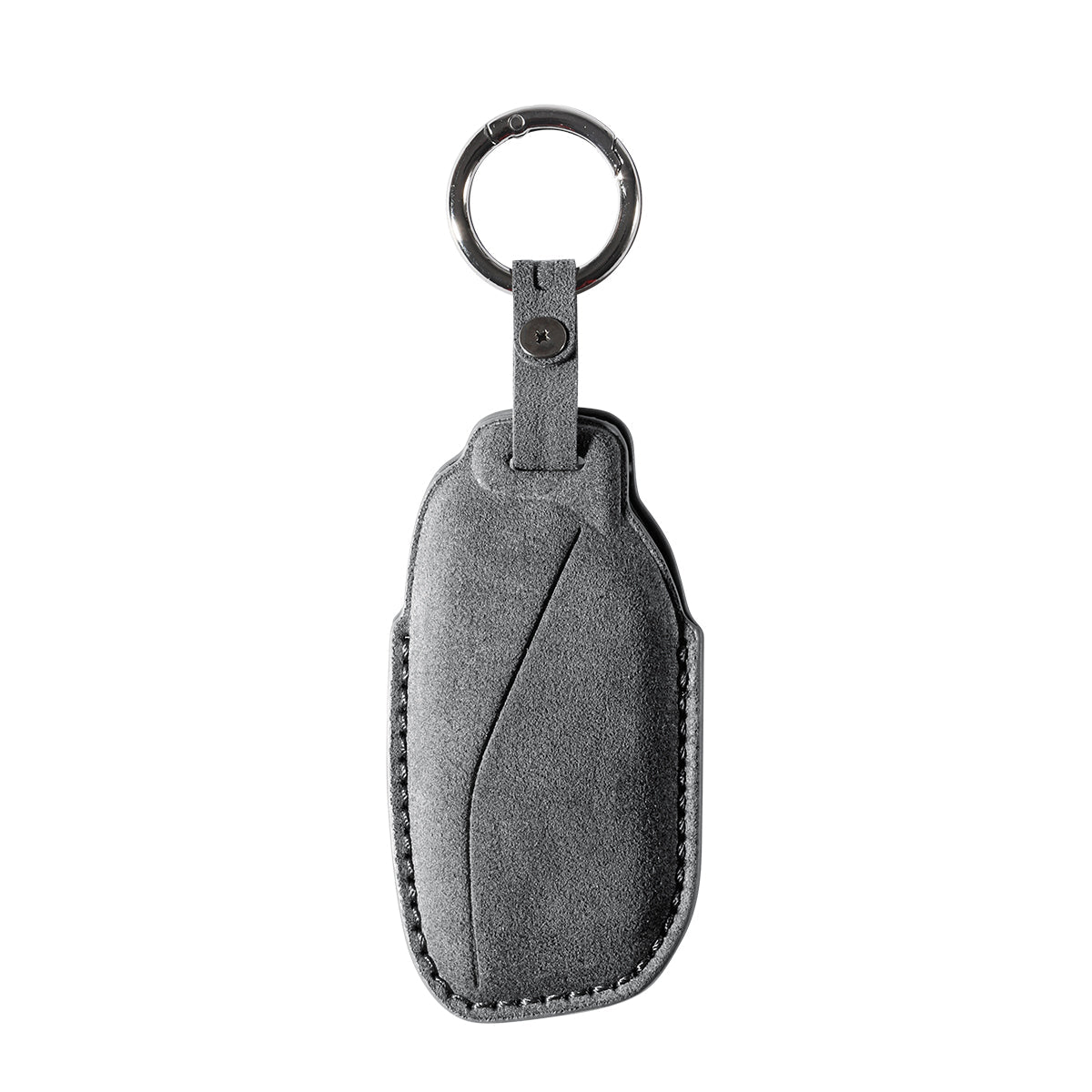Alcantara Car Key Fob Cover for BMW | Model D with Buckle - Space Grey - Alcanside