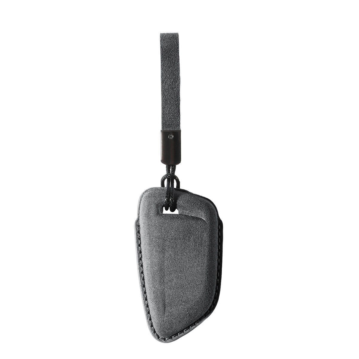 Alcantara Car Key Fob Cover for BMW | Model E with Buckle - Space Grey - Alcanside