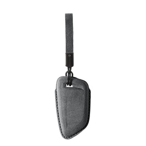 Alcantara Car Key Fob Cover for BMW | Model E with Buckle - Space Grey - Alcanside