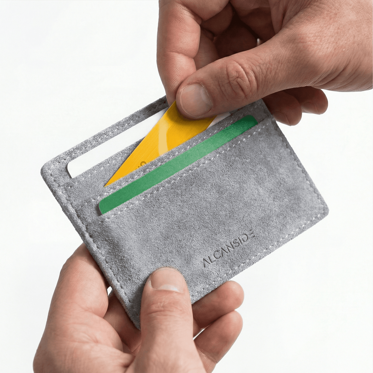Alcantara Card Wallet - Nardo Gray - Alcanside