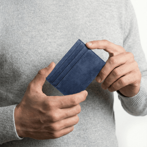 Alcantara Card Wallet - Ocean Blue - Alcanside