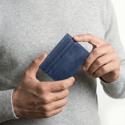 Alcantara Card Wallet - Ocean Blue - Alcanside