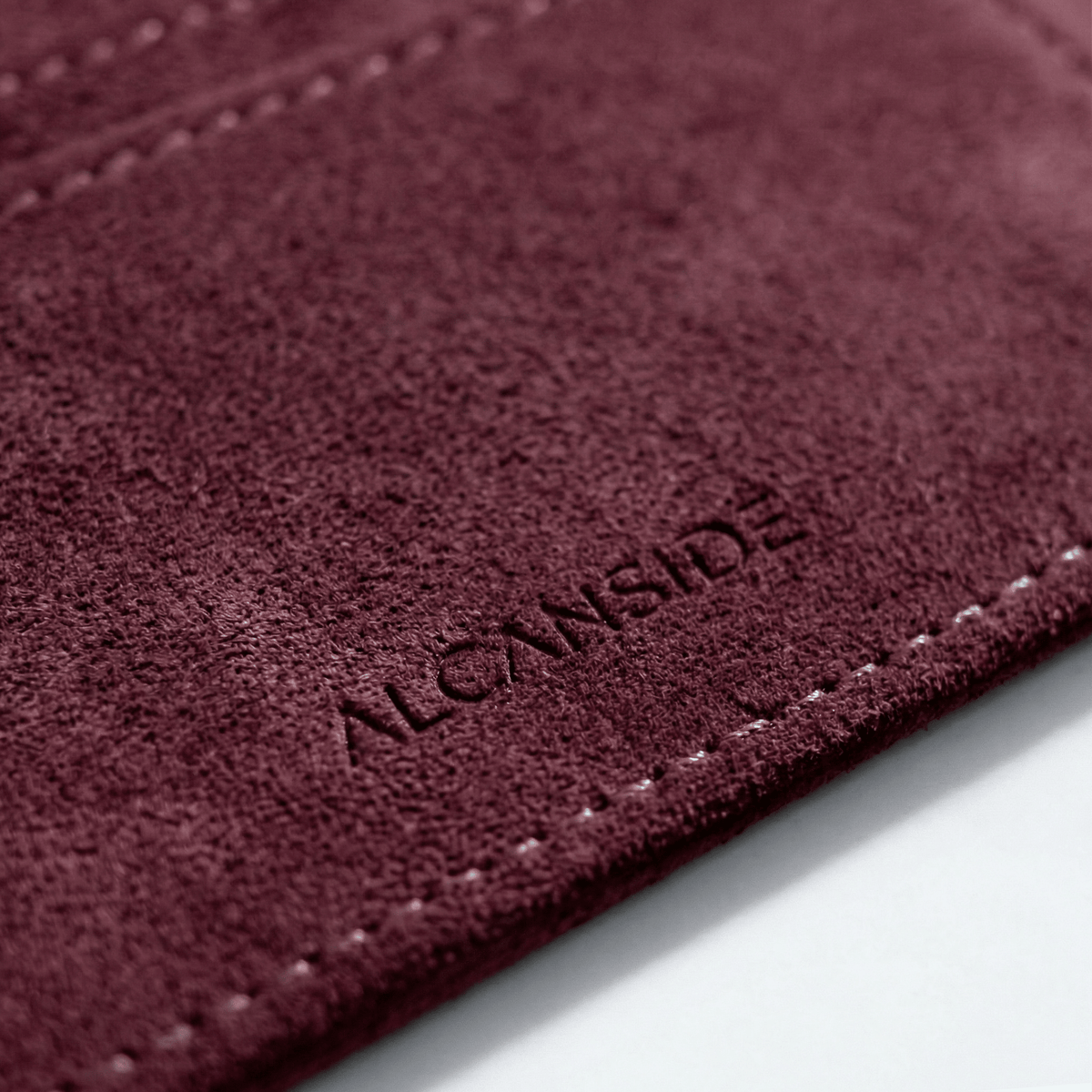 Alcantara Card Wallet - Wine Red - Alcanside