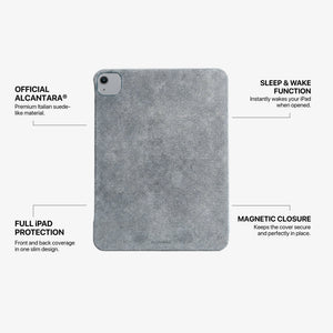 Alcantara iPad Cover - For iPad Air 11 inch (2024/2026) - Nardo Gray - Alcanside