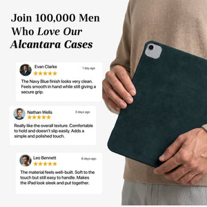 Alcantara iPad Cover - For iPad Air 11 inch (2024/2026) - Navy Blue - Alcanside