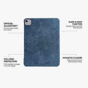 Alcantara iPad Cover - For iPad Air 11 inch (2024/2026) - Ocean Blue - Alcanside
