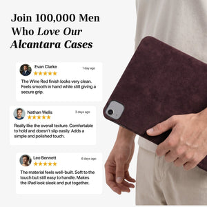 Alcantara iPad Cover - For iPad Air 11 inch (2024/2026) - Wine Red - Alcanside