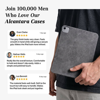 Alcantara iPad Cover - For iPad Air (11 inch) - Space Grey - Alcanside