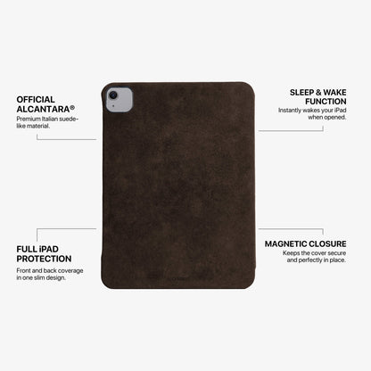 Alcantara iPad Cover - For iPad Air 2026  (13 inch) - Chocolate Brown - Alcanside