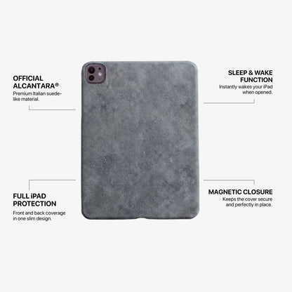 Alcantara iPad Cover - For iPad Pro (11 inch) - Nardo Gray - Alcanside
