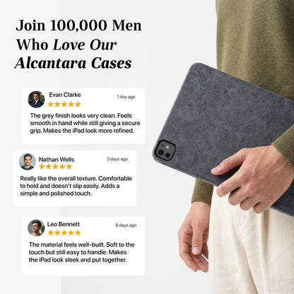 Alcantara iPad Cover - For iPad Pro (11 inch) - Space Grey - Alcanside