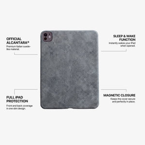 Alcantara iPad Cover - For iPad Pro (13 inch) - Nardo Gray - Alcanside