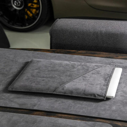 Alcantara Laptop Sleeve - 15 & 16 Inch - LEVEL UP MTA - Space Grey - Alcanside