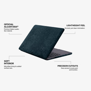 Alcantara MacBook Air Cover - For 13.6 inch (2022 M2 - 2025 M4) - Navy Blue - Alcanside