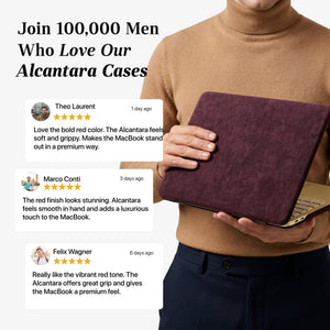 Alcantara MacBook Neo Cover – For 13 inch (2026) – Wine Red - Alcanside