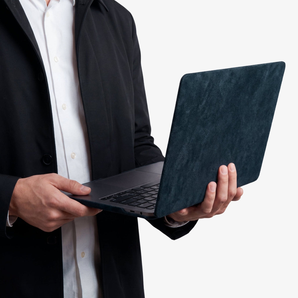 Alcantara MacBook Pro & Pro Max Cover - For 16 inch (2021 - 2024) - Navy Blue - Alcanside