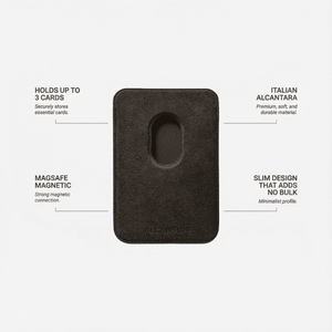Alcantara MagSafe Wallet - Chocolate Brown - Alcanside