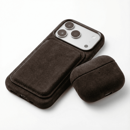 Alcantara MagSafe Wallet - Chocolate Brown - Alcanside