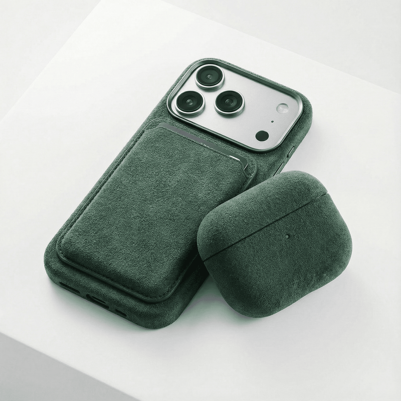Alcantara MagSafe Wallet - Midnight Green