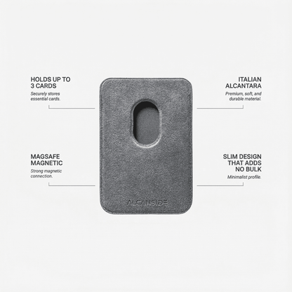 Alcantara MagSafe Wallet - Nardo Gray - Alcanside