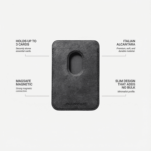 Alcantara MagSafe Wallet - Space Grey - Alcanside