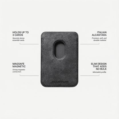 Alcantara MagSafe Wallet - Space Grey - Alcanside