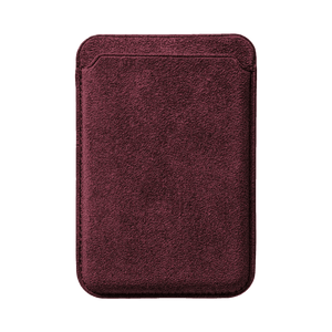 Alcantara MagSafe Wallet - Wine Red - Alcanside