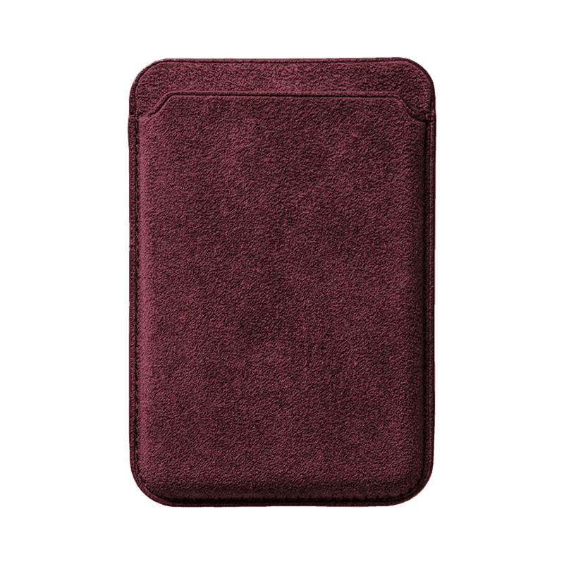 Alcantara MagSafe Wallet - Wine Red - Alcanside