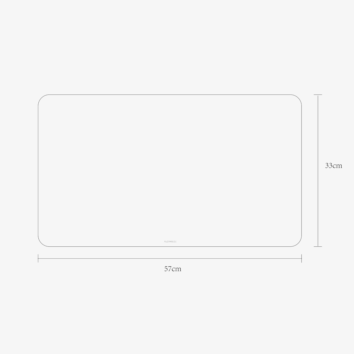 Alcantara Mousepad 57x33cm - Space Grey - Alcanside