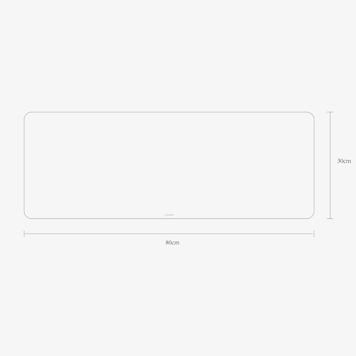 Alcantara Mousepad 80x30cm - Space Grey - Alcanside