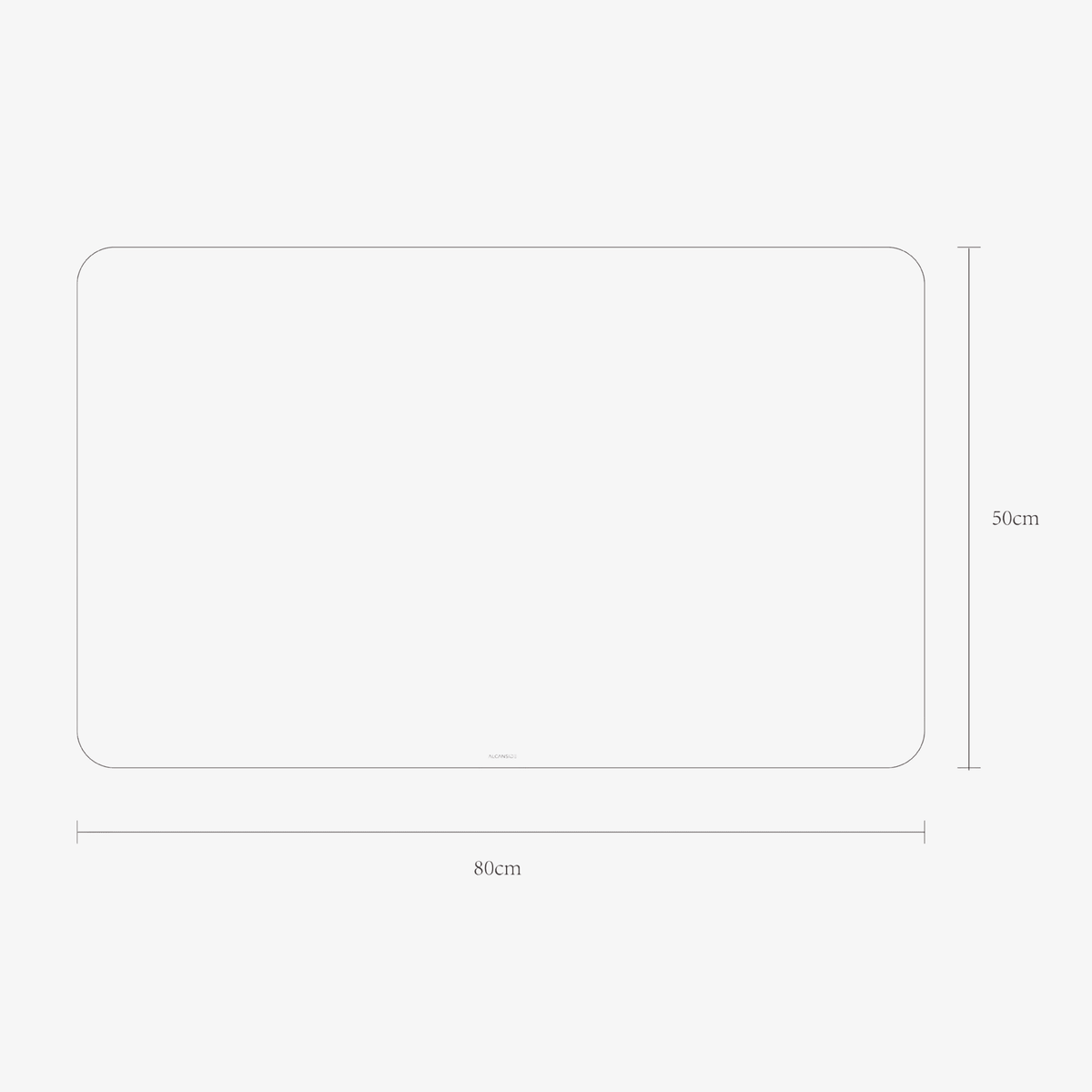 Alcantara Mousepad 80x50cm - Space Grey - Alcanside