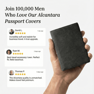Alcantara Passport Cover - Space Grey - Alcanside