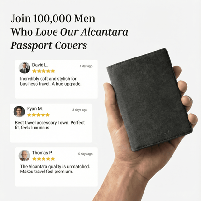 Alcantara Passport Cover - Space Grey - Alcanside