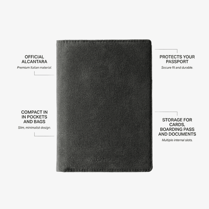 Alcantara Passport Cover - Space Grey - Alcanside