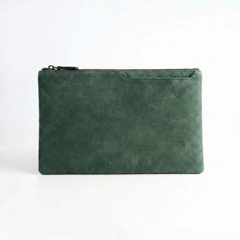 Alcantara Pouch - Midnight Green - Alcanside