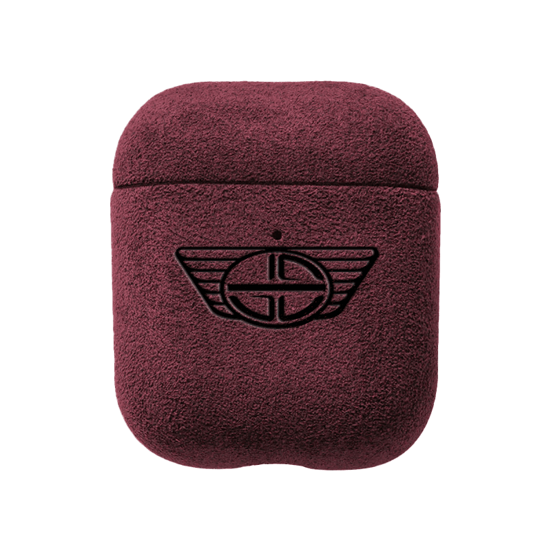 Donkervoort - AirPods 1/2 Gen Alcantara Case - Wine Red - Alcanside