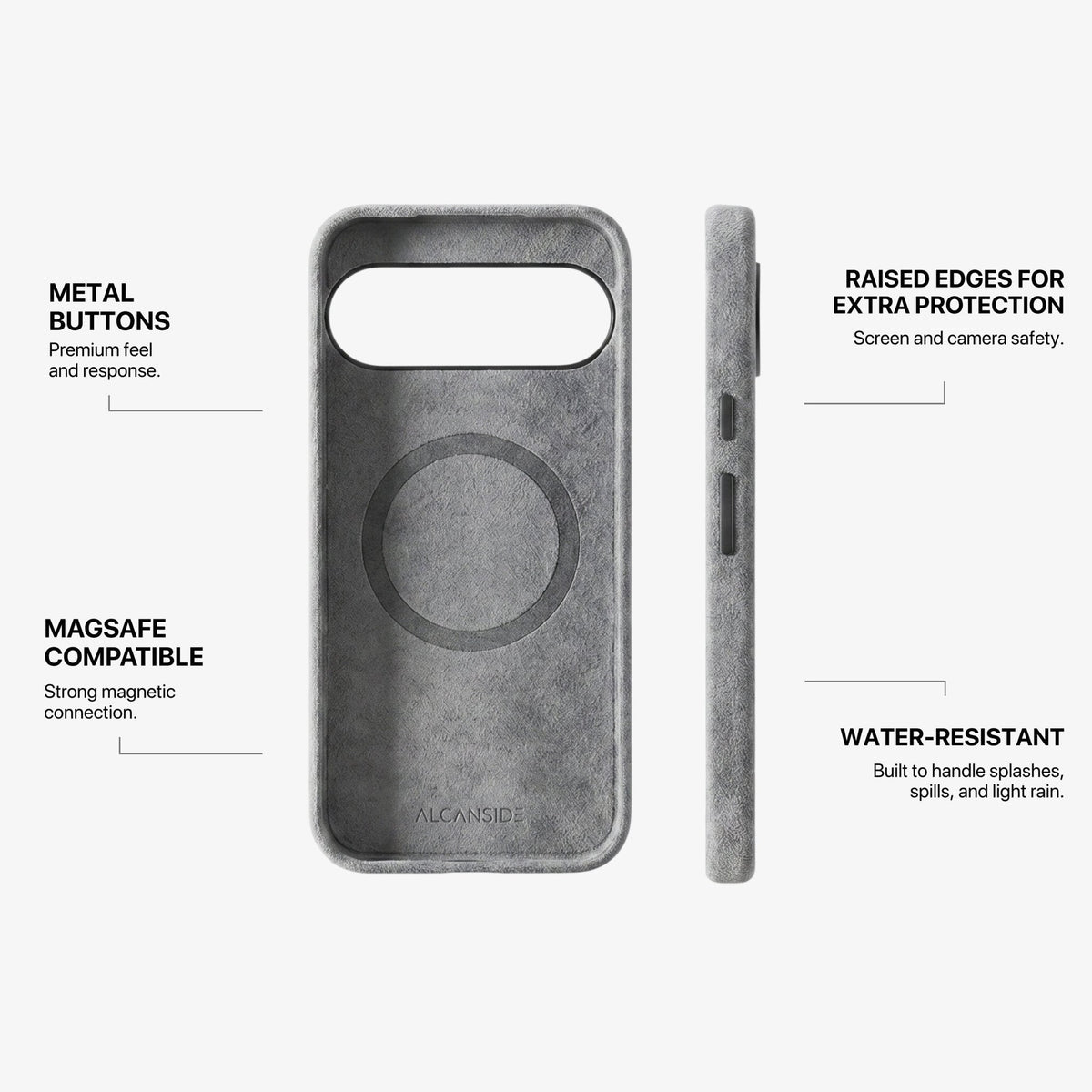 Google Pixel 10 Pro XL - Alcantara Case - Nardo Gray - Alcanside