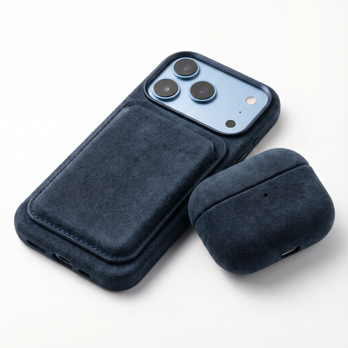iPhone 18 Pro Alcantara case with MagSafe wallet and AirPods case #iPhone model:_iPhone 18 Pro|iPhone 18 Pro Max