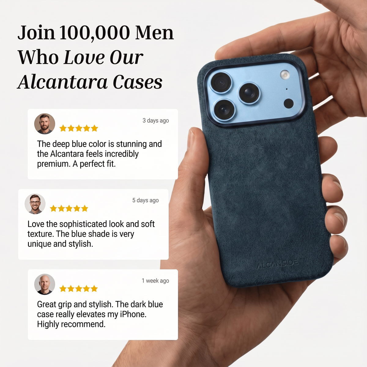 Customer reviews of the Navy Blue Alcantara iPhone 18 Pro case #iPhone model:_iPhone 18 Pro|iPhone 18 Pro Max