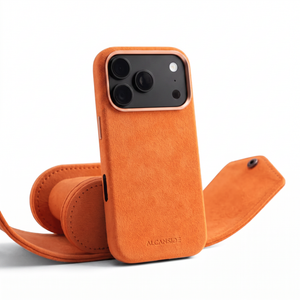 iPhone 18 Pro Max Alcantara case with MagSafe wallet and AirPods case