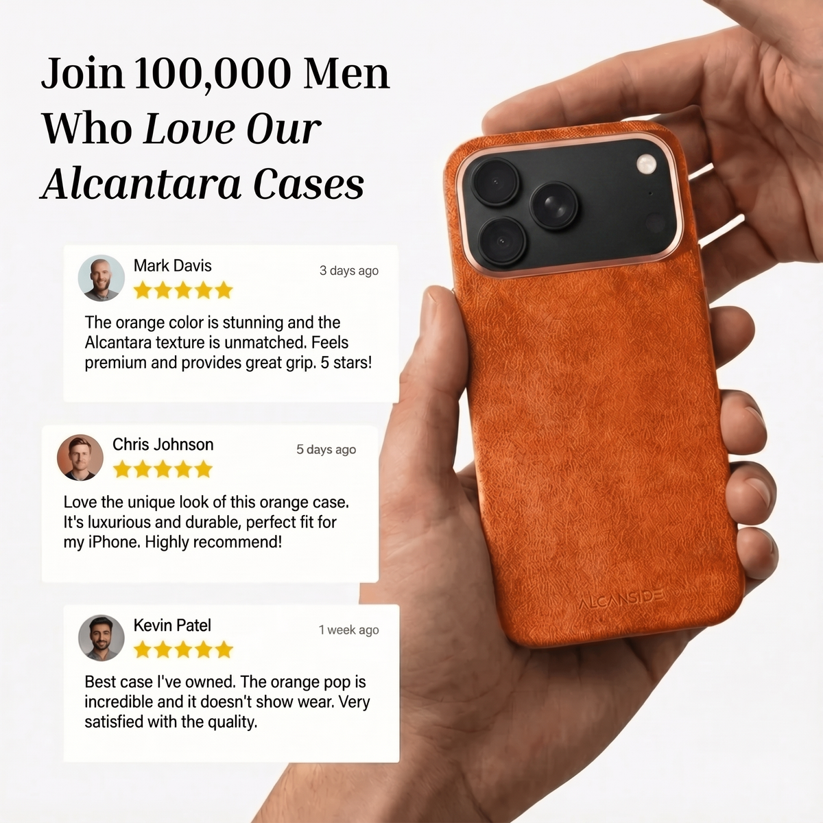 Customer reviews of the Orange Alcantara iPhone 18 Pro case #iPhone model:_iPhone 18 Pro|iPhone 18 Pro Max
