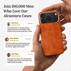 Customer reviews of the Orange Alcantara iPhone 18 Pro Max case