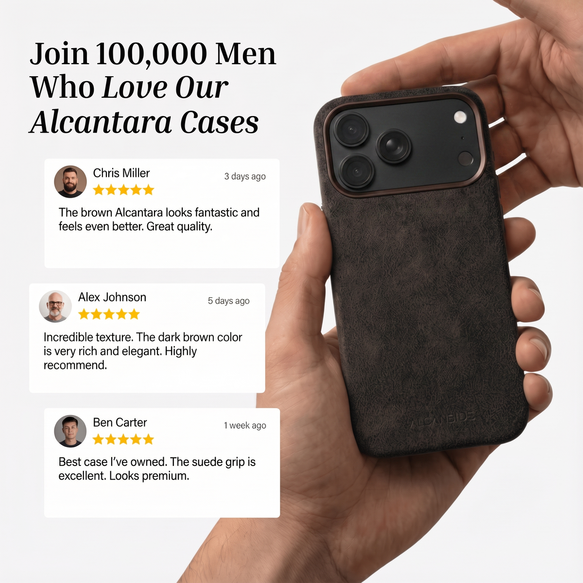 Customer reviews of the Chocolate Brown Alcantara iPhone 18 Pro case #iPhone model:_iPhone 18 Pro|iPhone 18 Pro Max